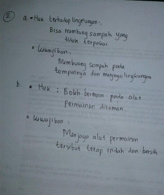2 Tuliskan Hak Dan Kewaji Lihat Cara Penyelesaian Di Qanda