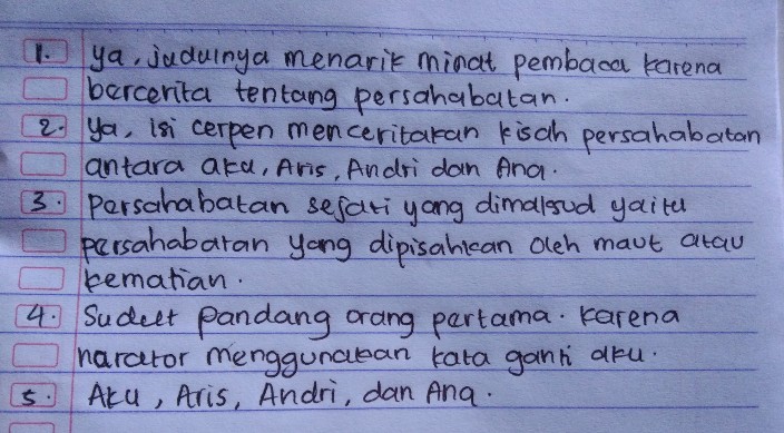 Aca Dan Pahami Cerpen Per Lihat Cara Penyelesaian Di Qanda