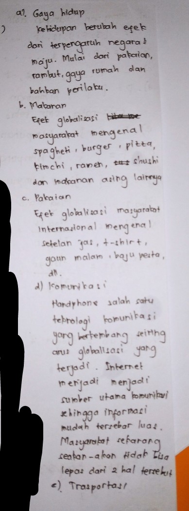 Pengaruh Globalisasi Tela Lihat Cara Penyelesaian Di Qanda