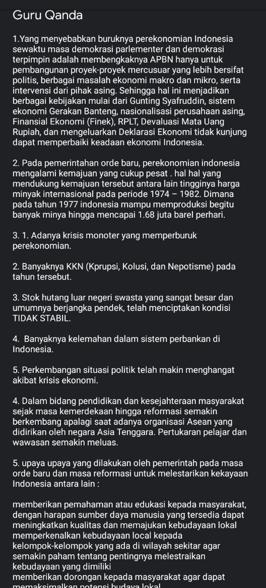 Demokrasi Terpimpin Keada Lihat Cara Penyelesaian Di Qanda Demokrasi Terpimpin Keada Lihat Cara Penyelesaian Di Qanda