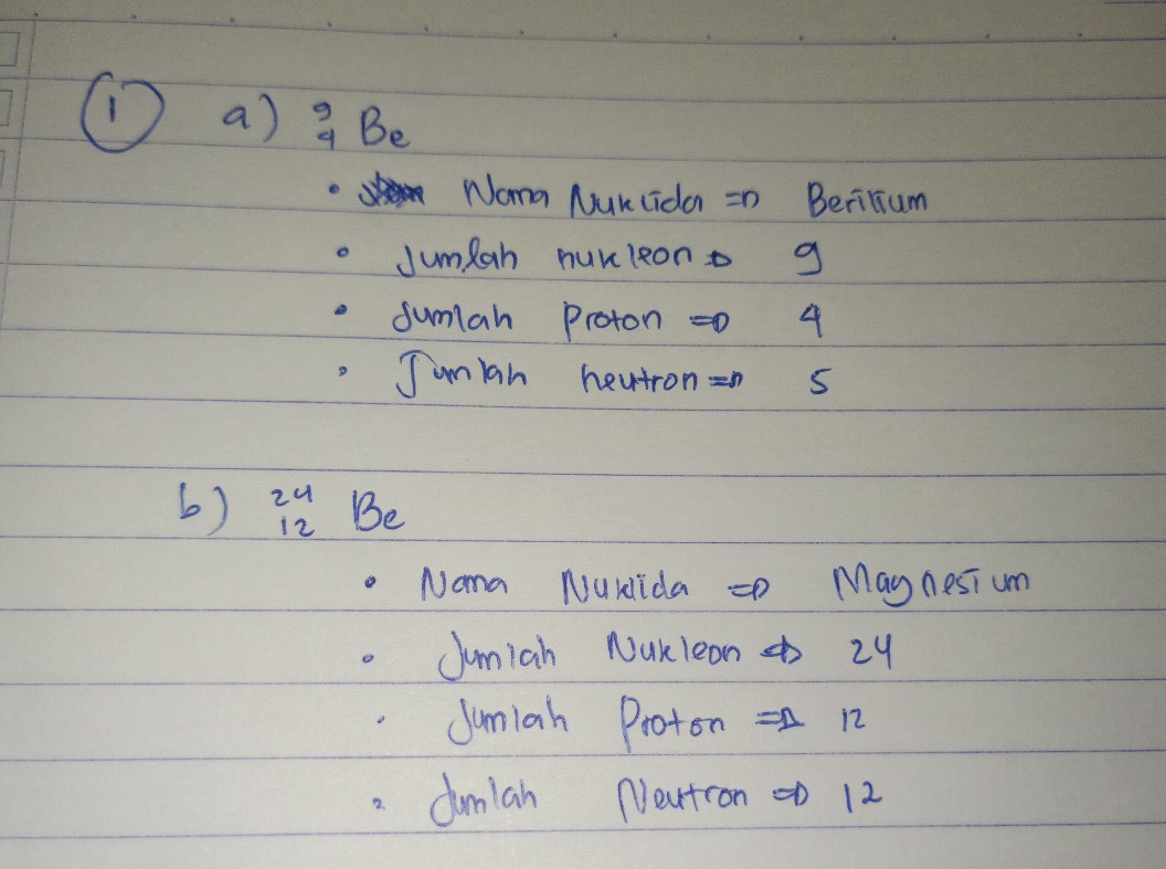 Tuliskan Nama Nuklida Jum Lihat Cara Penyelesaian Di Qanda