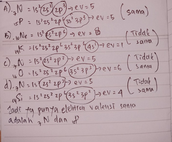 Pasangan Atom Berikut Yan Lihat Cara Penyelesaian Di Qanda