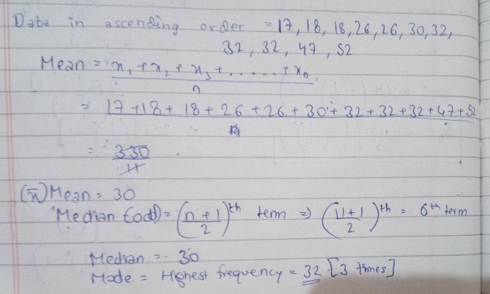 Find The Mean Median And Mode See How To Solve It At Qanda