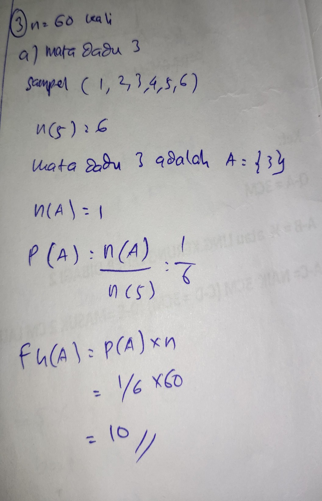 3 Sebuah Dadu Dilemparka Descubre Como Resolverlo En Qanda