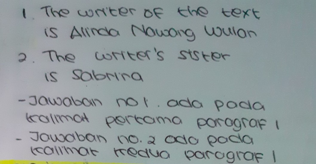 Hi My Name Is Alinda Nawa Lihat Cara Penyelesaian Di Qanda