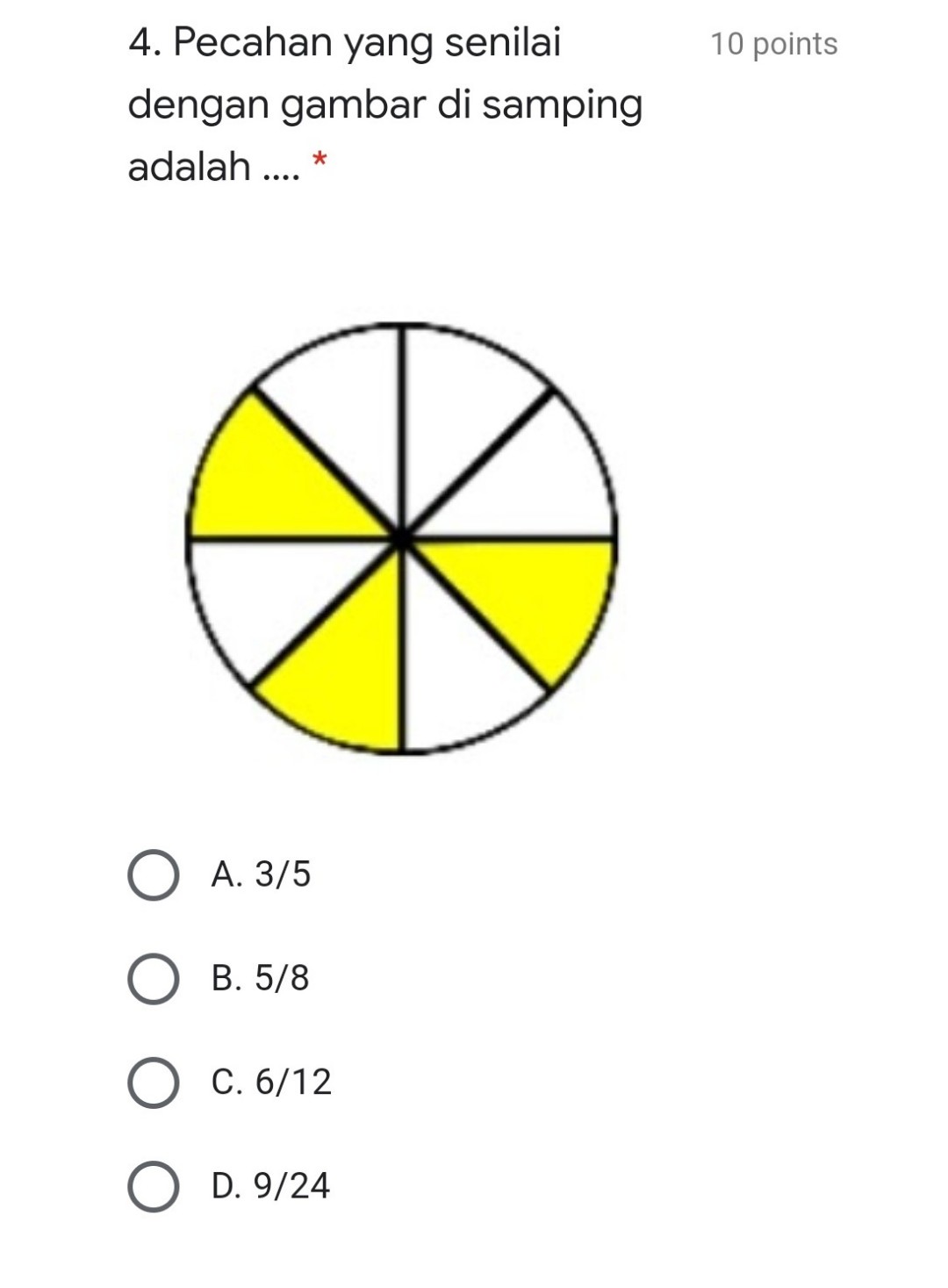 Gambar Pizza Pecahan