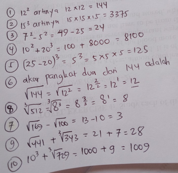 Akar Pangkat 3 Dari 125